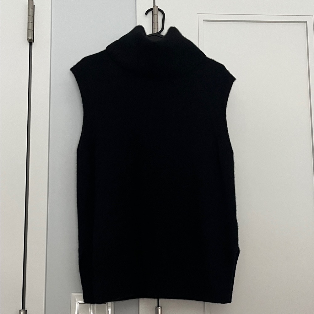NakedCashmere Black Sleeveless Turtleneck Sweater